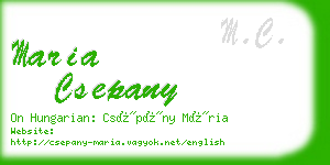 maria csepany business card